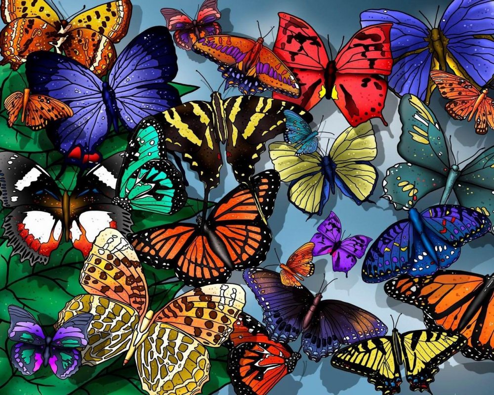 Алмазная мозаика "бабочка"