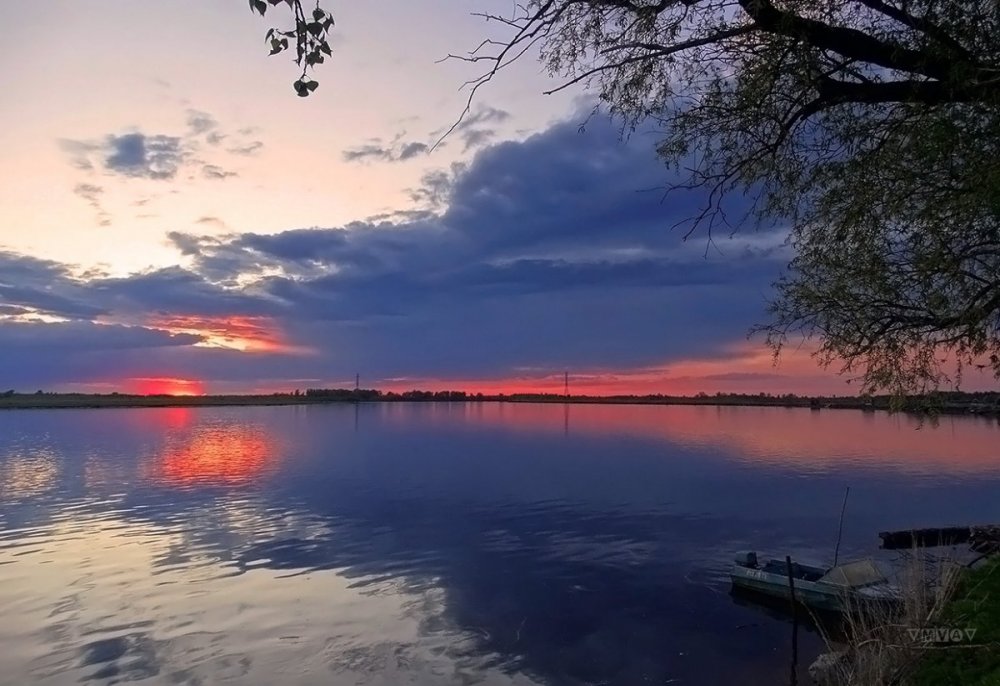 Заката река Обь Новосибирск