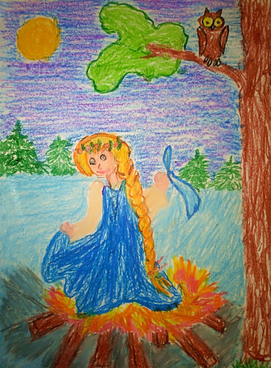 Огневушка-поскакушка рисунок