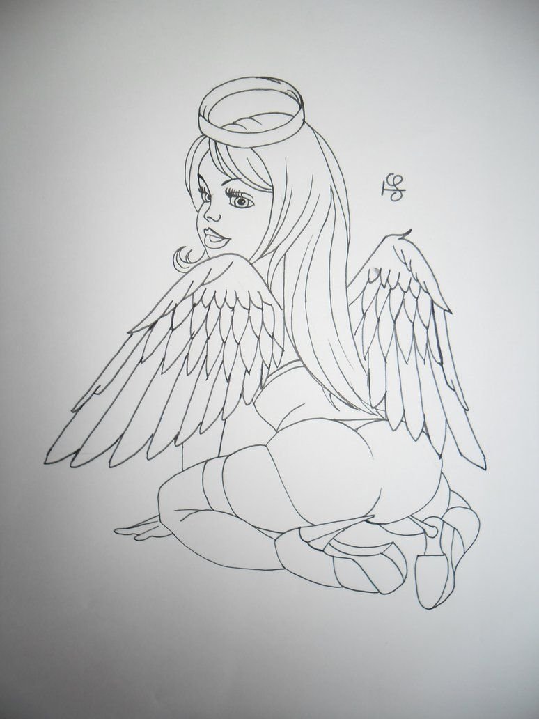 Ангел картинки карандашом