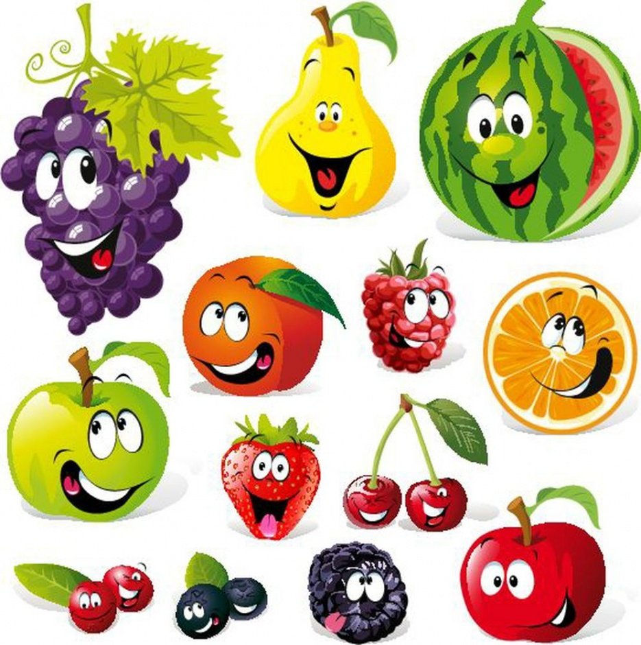 Иллюстрация овощей и фруктов