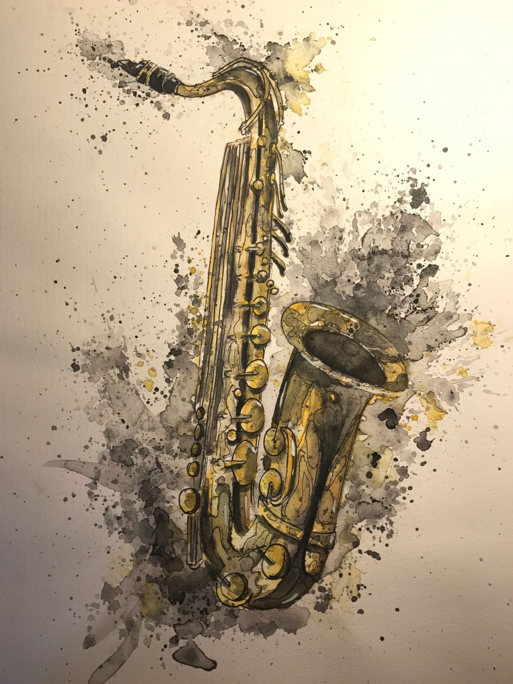 Саксофонист живопись
