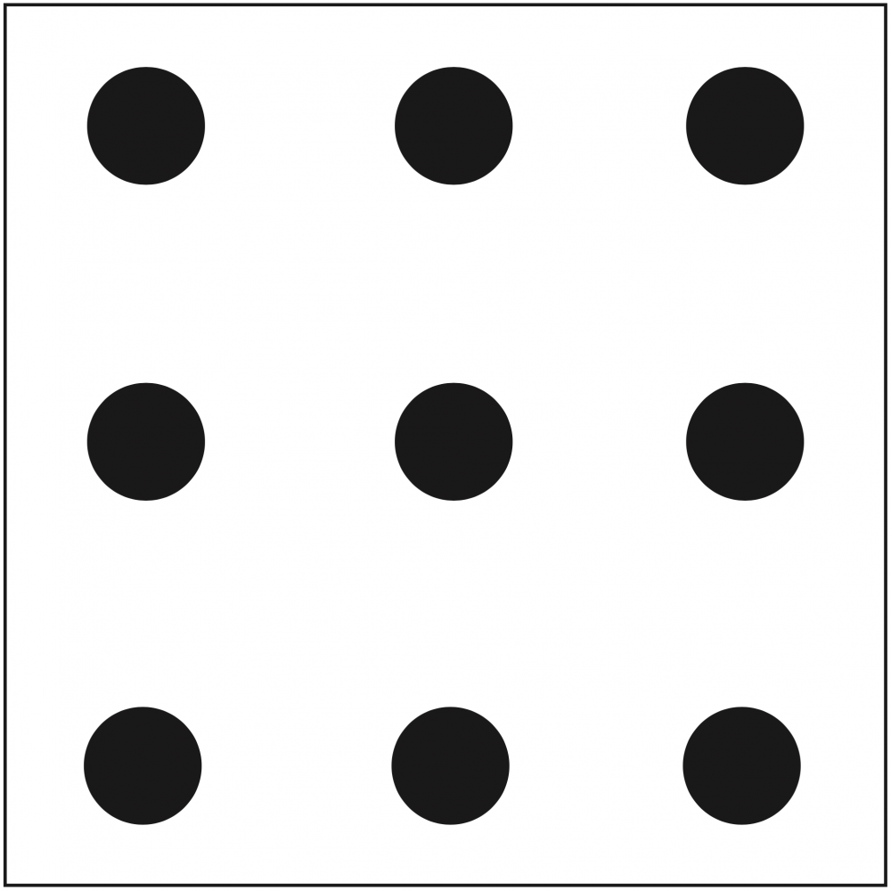 Точка на листе бумаги. Головоломка с 9 точками. Задача 9 точек. Соединить 9 точек. Соединить девять точек четырьмя прямыми линиями.