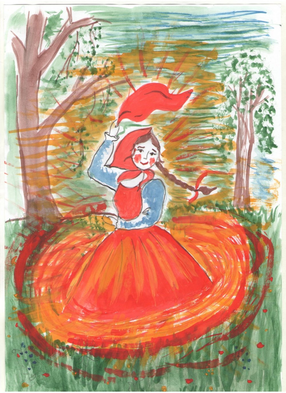 Иллюстрации к сказкам Бажова Огневушка поскакушка