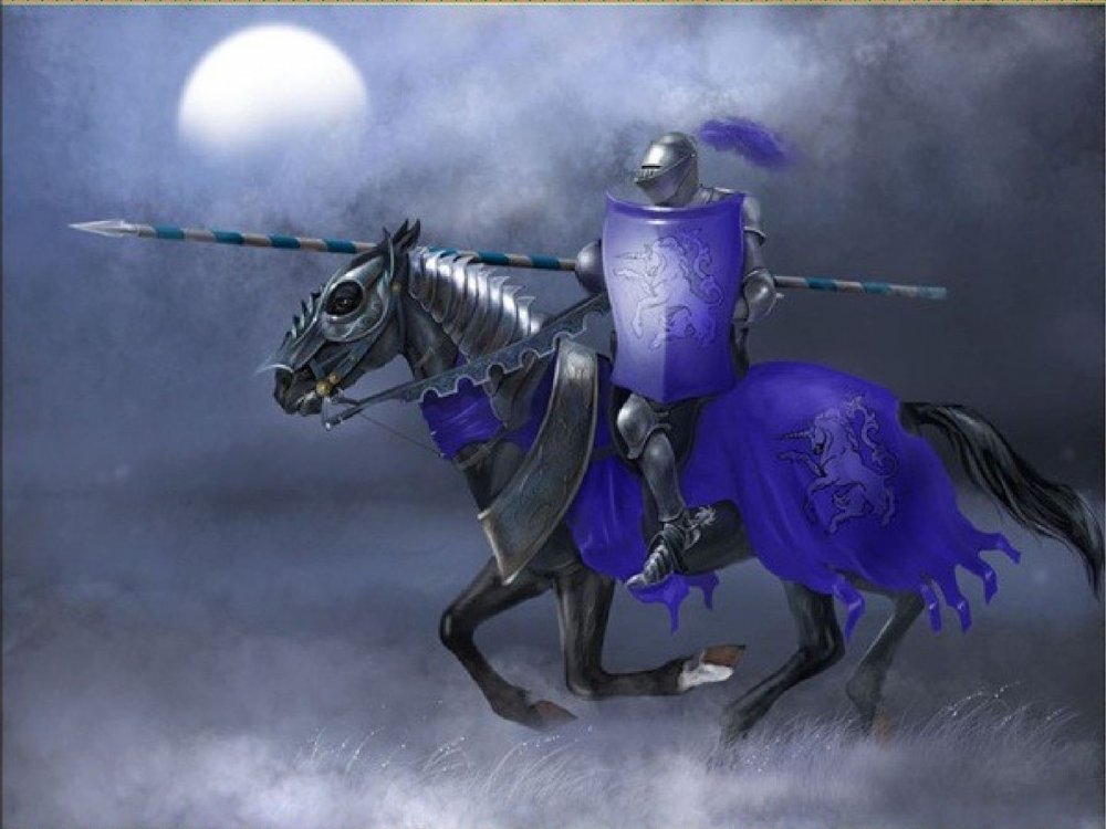 Рыцарь на коне с пикой