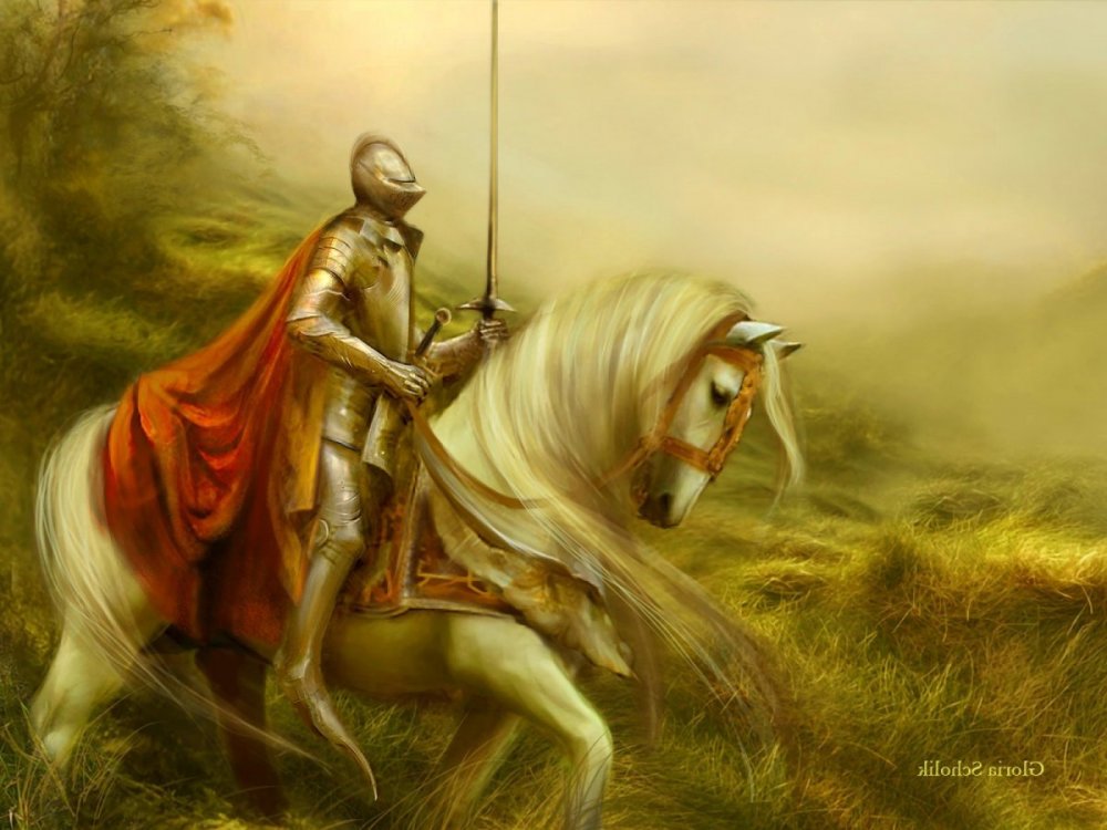 Седой рыцарь на коне
