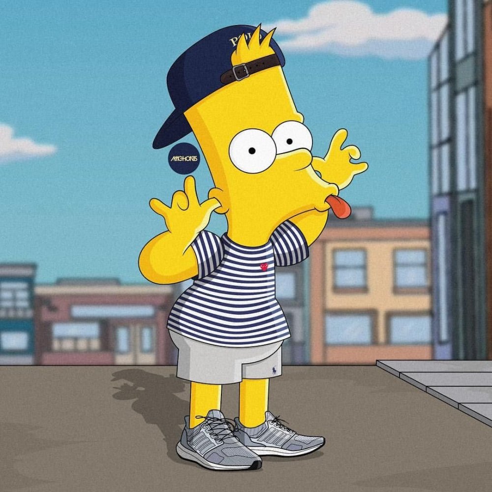 Барт симпсон в профиль