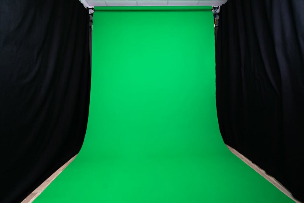 Зелёное полотно для съёмок