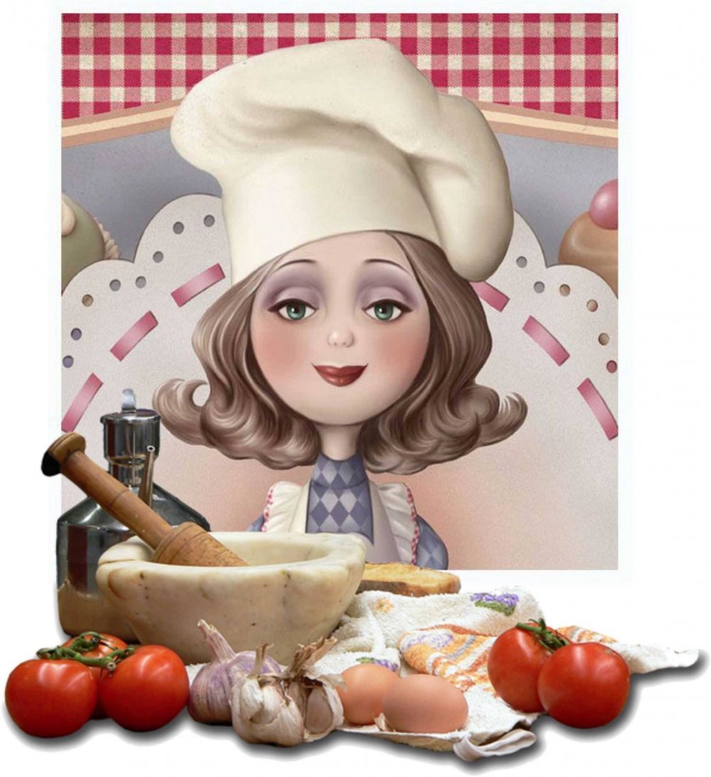Женщина повар на кухне