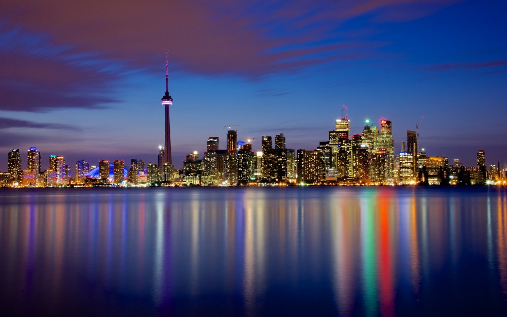 Ночной Торонто панорама