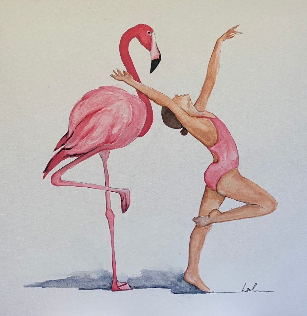 Милые рисунки для срисовки Фламинго