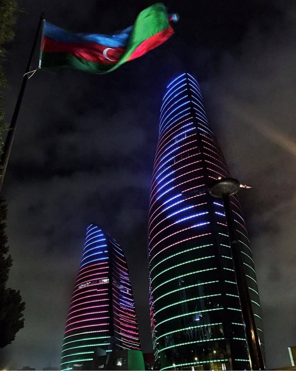 Флаг Азербайджана в Баку