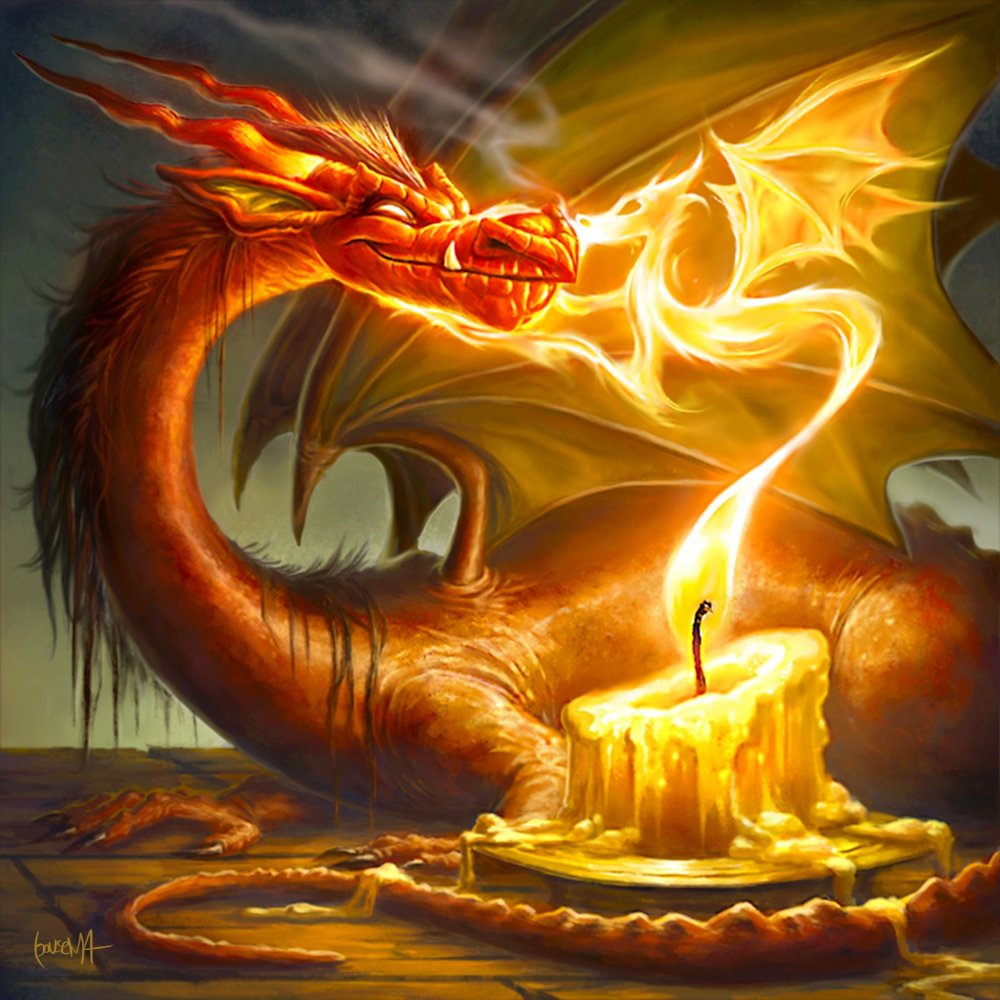 Денежный дракон Огненный