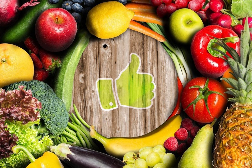Здоровое питание овощи и фрукты