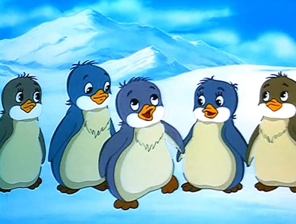 Пингвины из мультика Лоло и Пепе