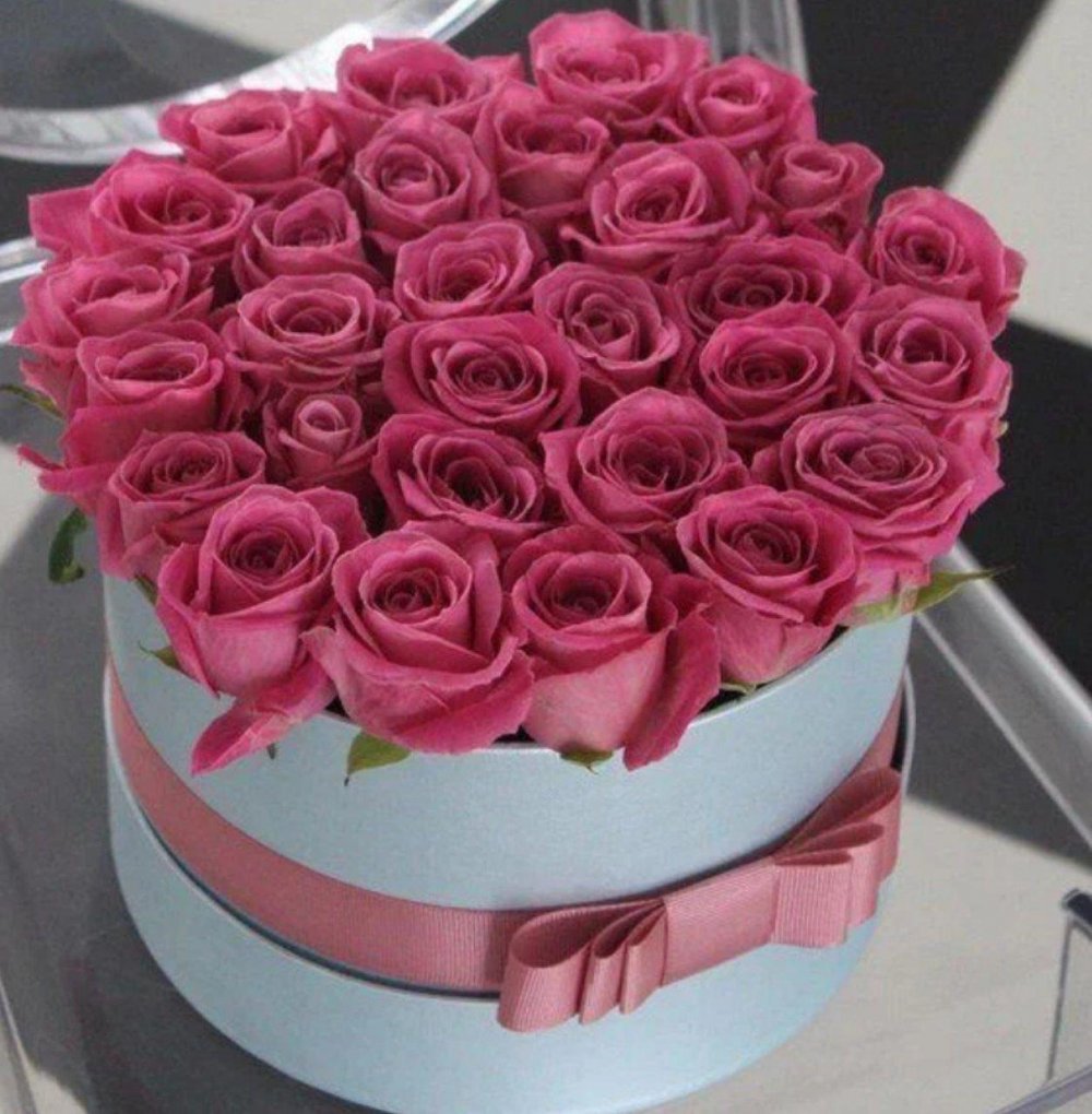 Красивые коробки с цветами на день рождения