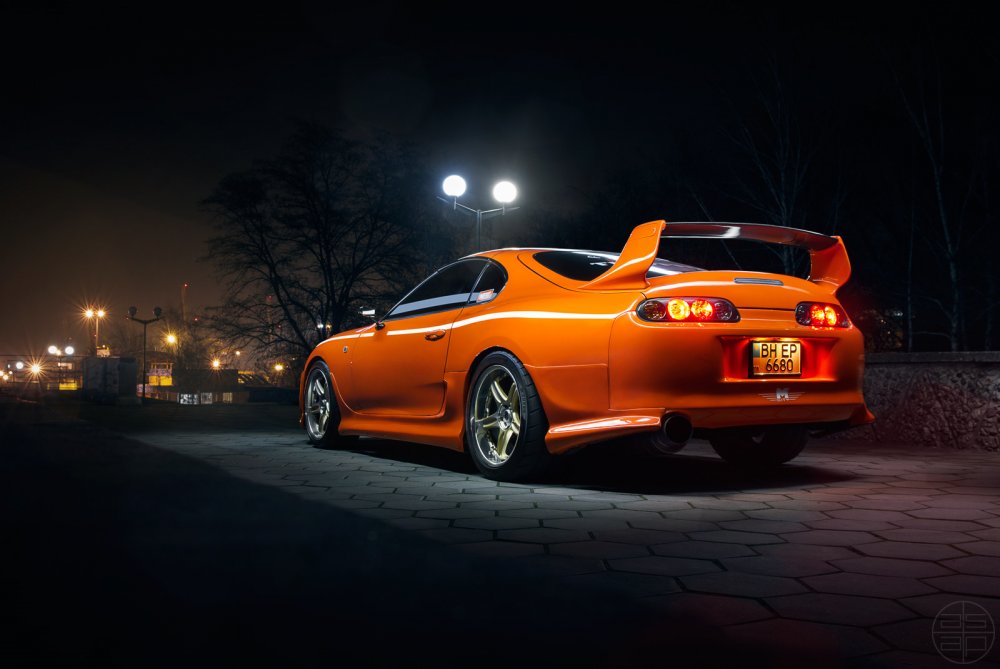 Toyota Supra a80 оранжевая обои