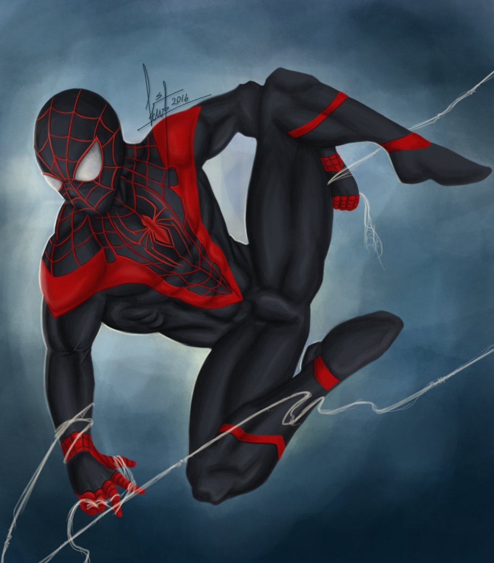 Spider man через вселенные Майлз Моралес