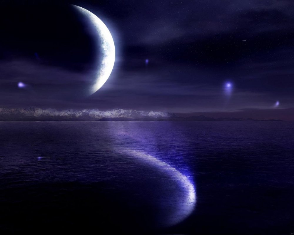 Море ночь месяц звезды