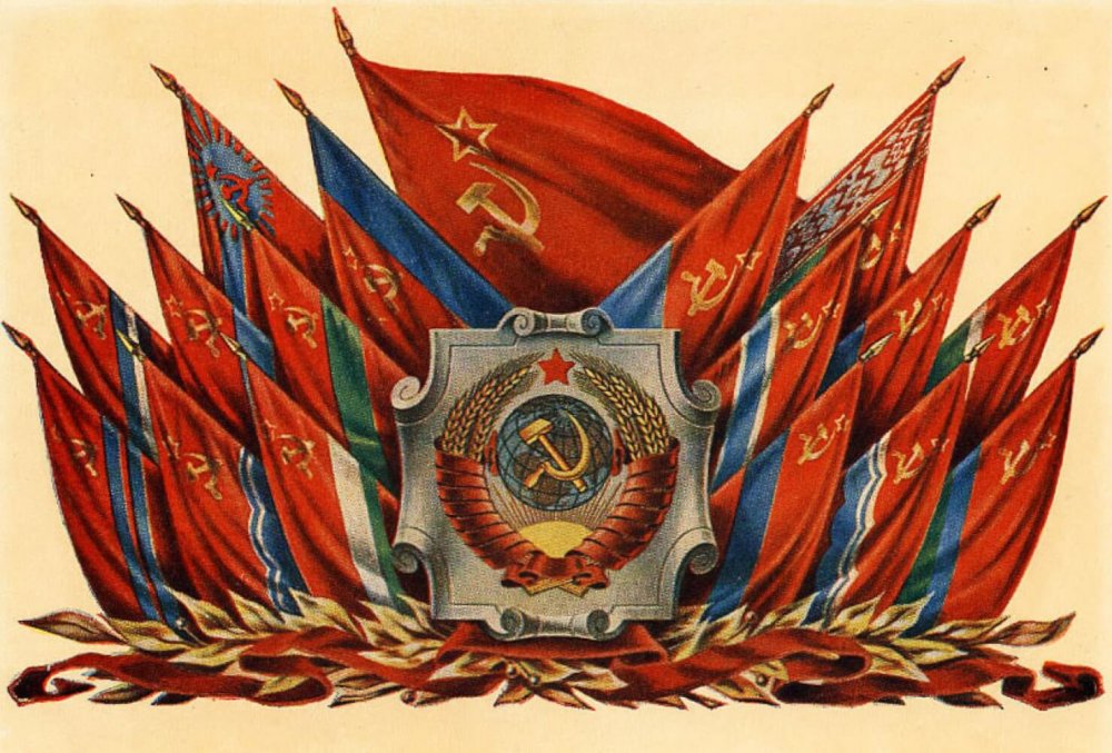 Герб СССР на черном фоне