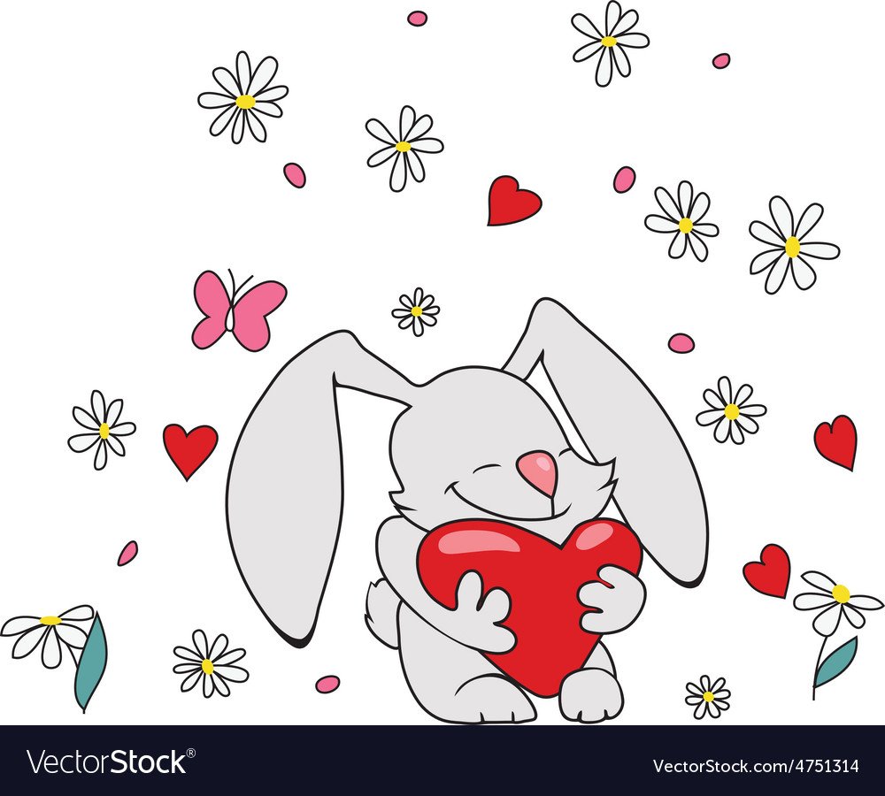 Зайчонок с сердечком