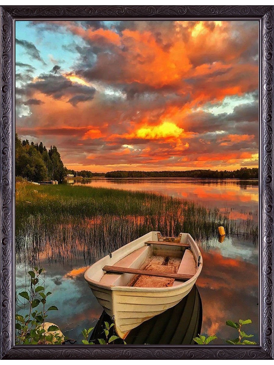 Пейзаж с лодкой