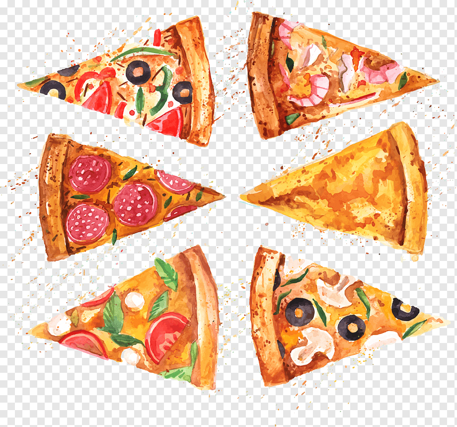 Нарисовать кусочек пиццы