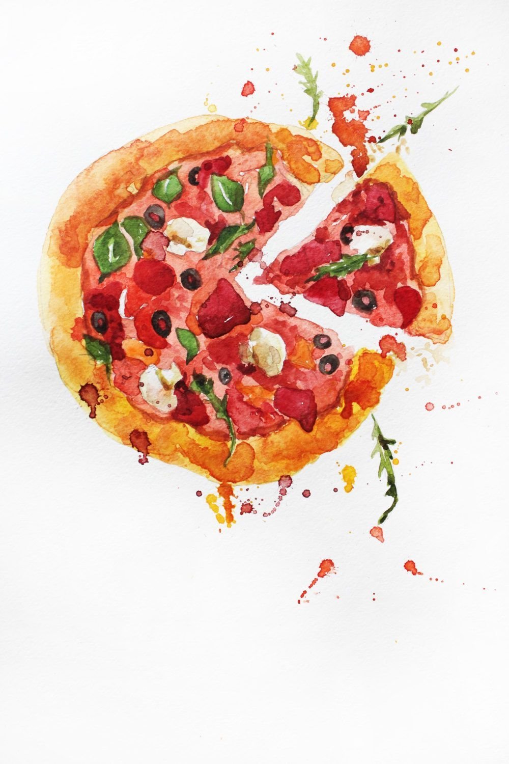 Cartoon pizza logo