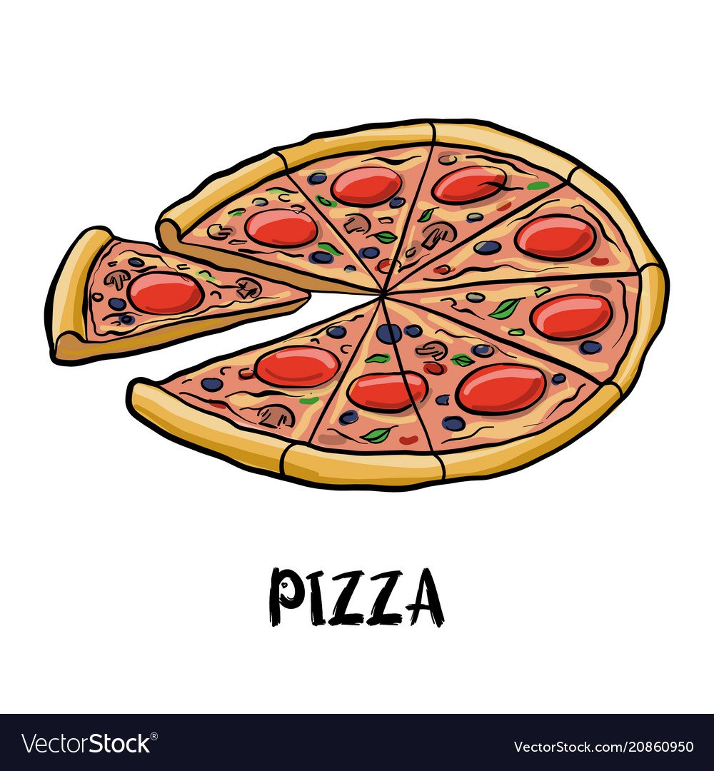 Рисунки легкие для пиццерии