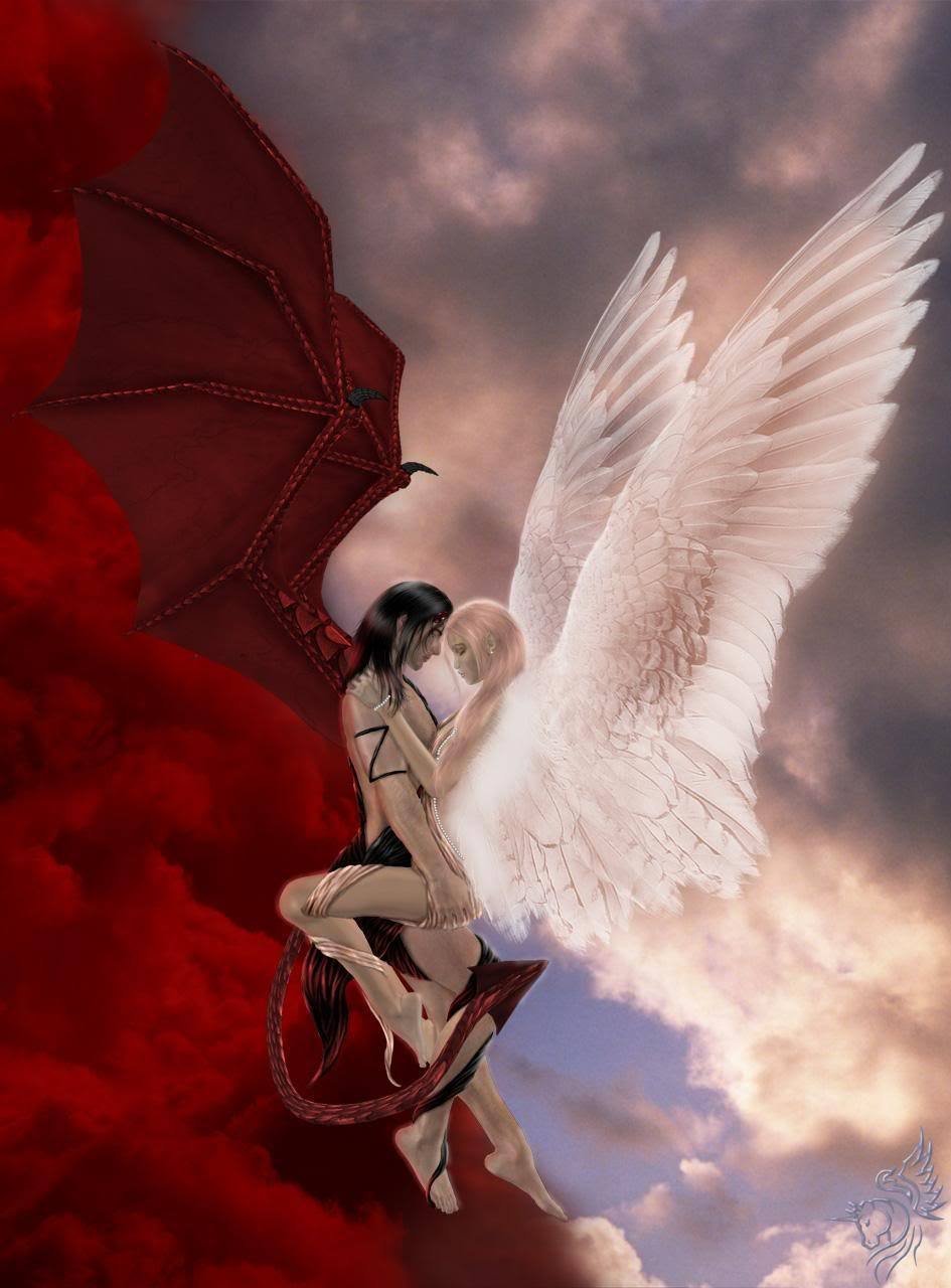 Картинки ангел и демон любовь