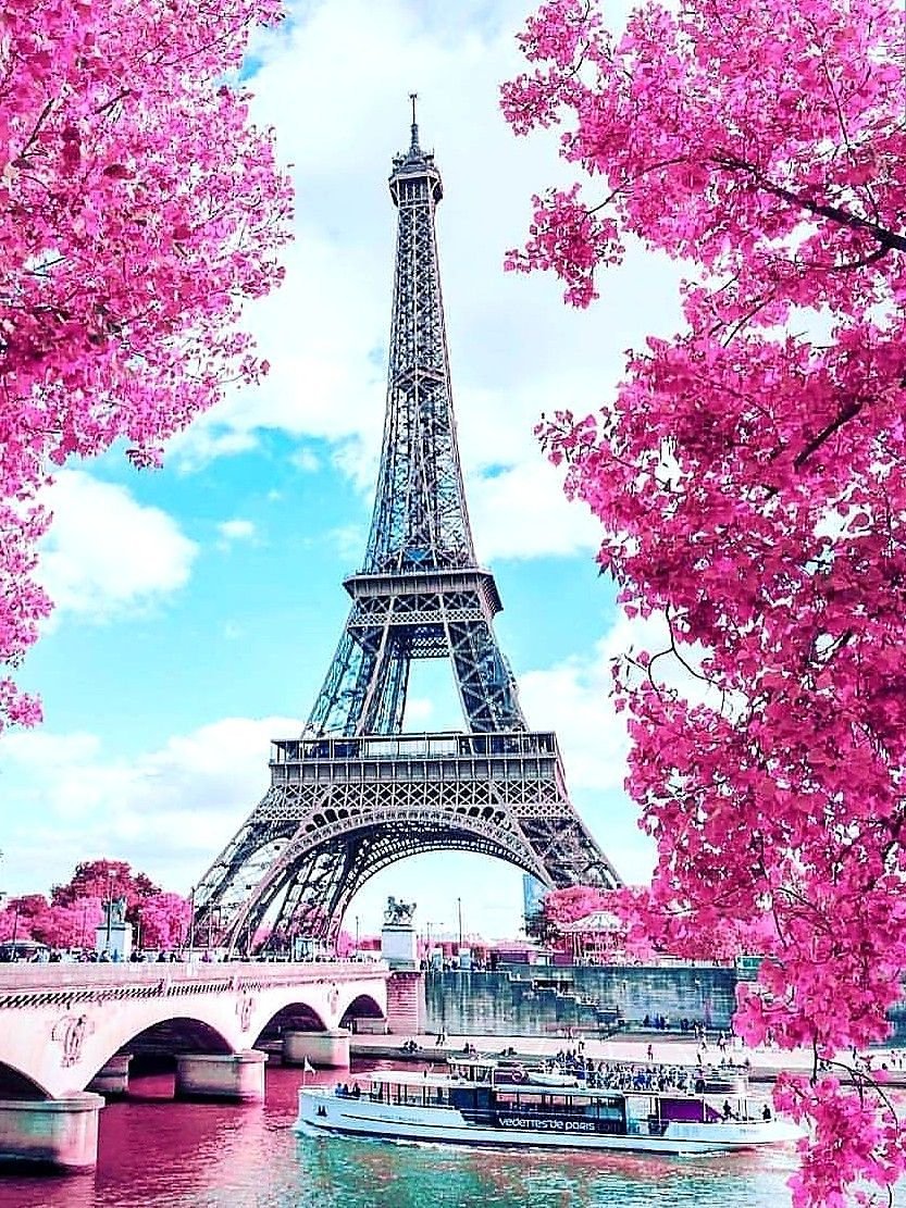 Париж сена Эйфелева башня