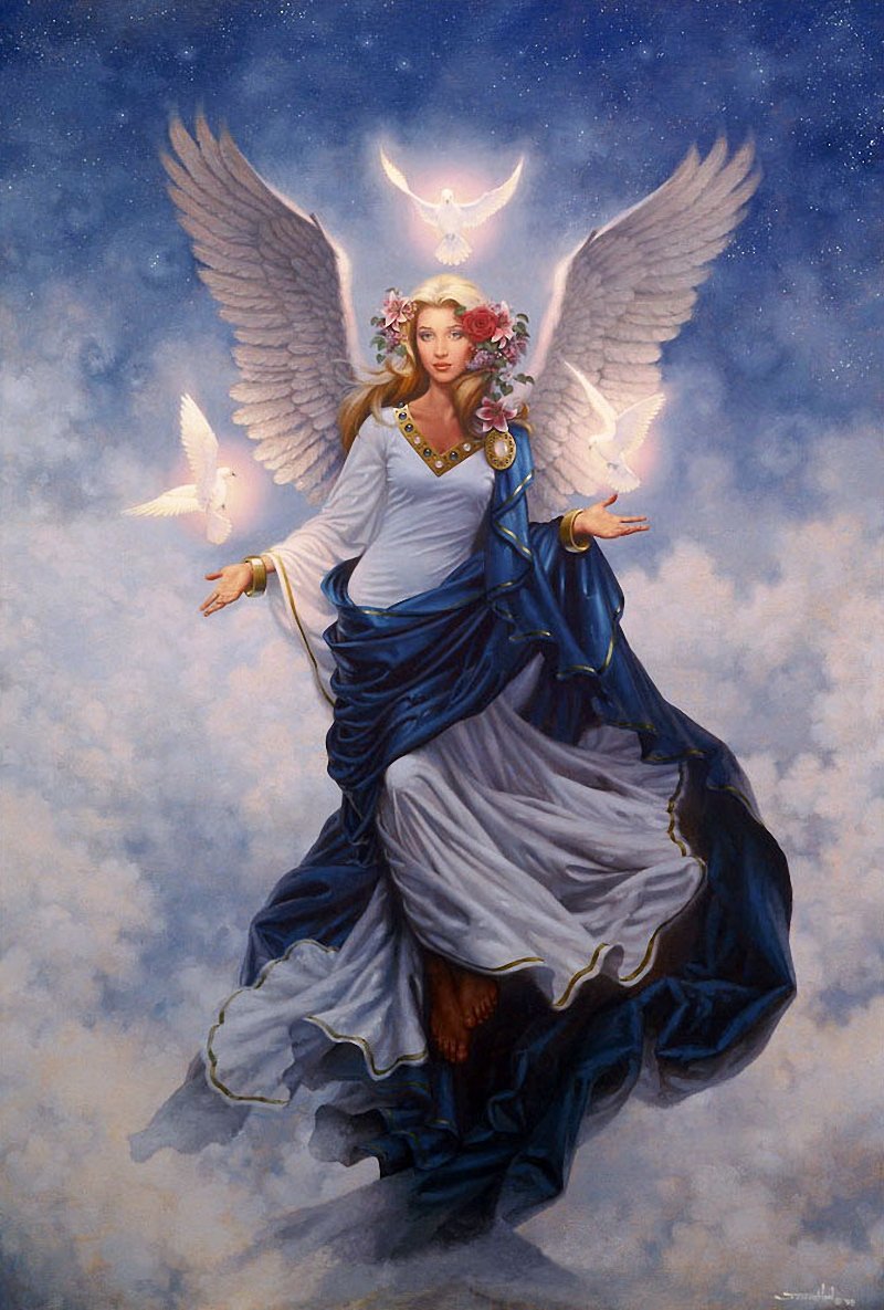 Картины ангелов Сандры Кук