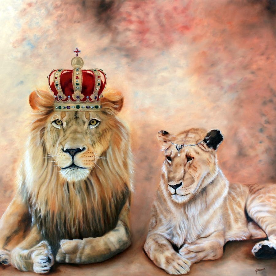 Арты Льва с короной