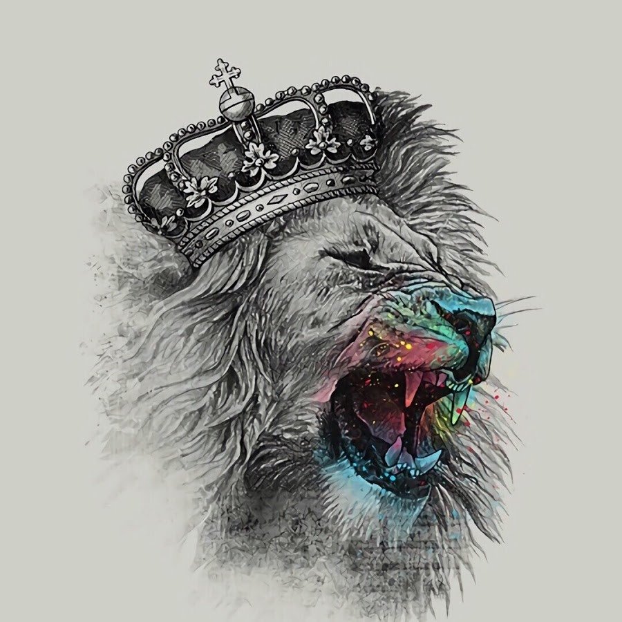 Лев с короной картина