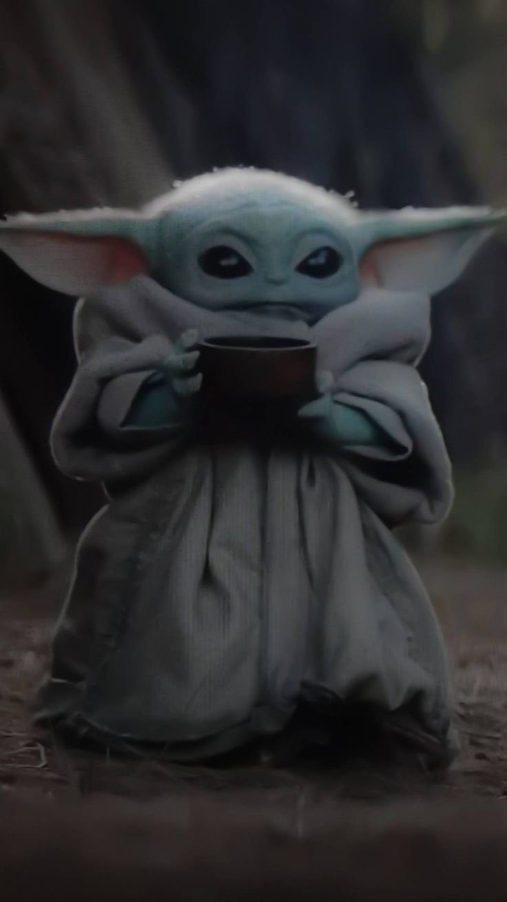 Baby Yoda с ресницами