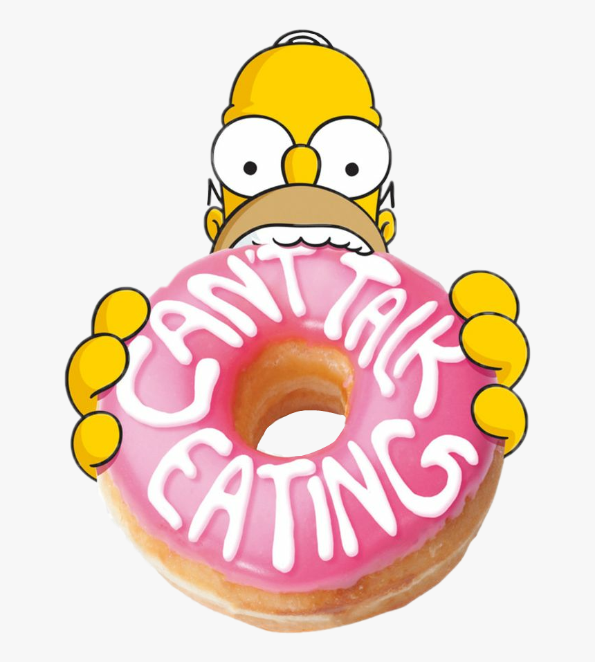 Гомер из Симпсонов который ест пончик