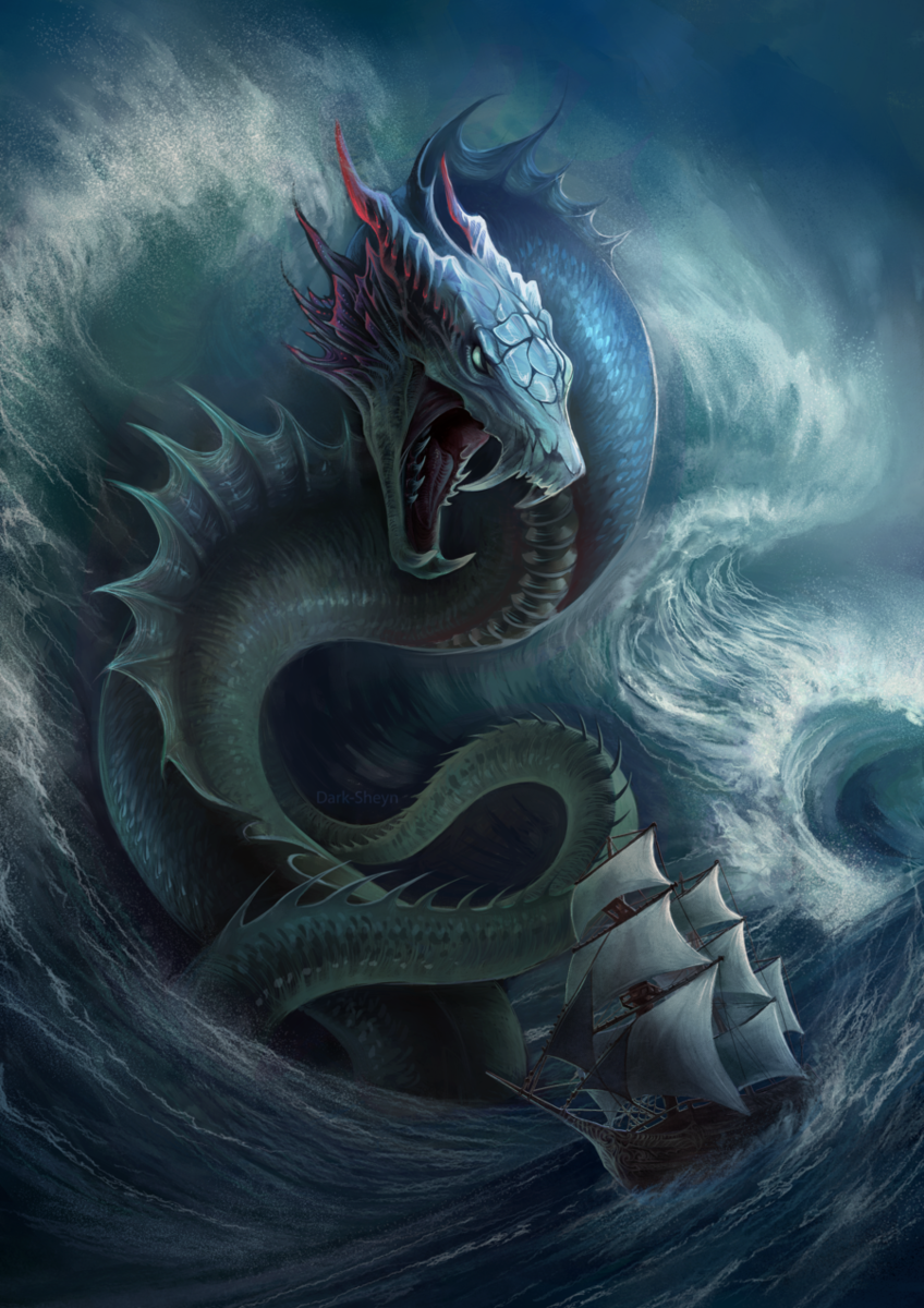 Морской монстр Левиафан