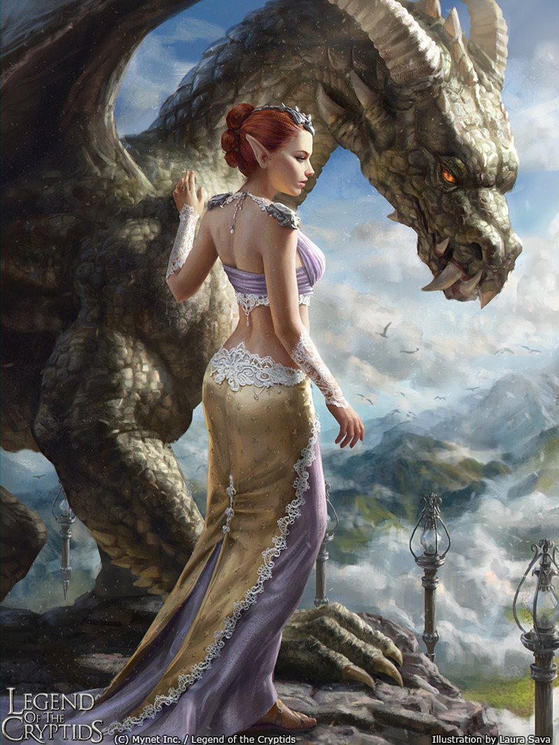 Девушка в объятиях дракона