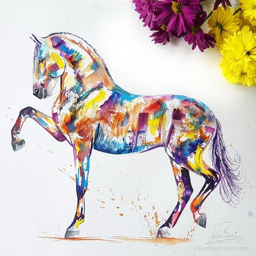 Лошадка красками. Лошадь рисунок. Лошадки разноцветные. Лошадь маркерами. Лошадь фломастерами.