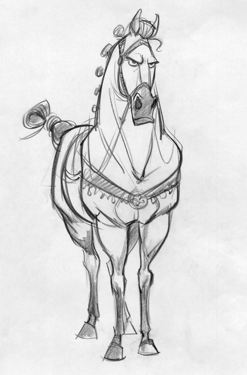 Лошадь в мультяшном стиле