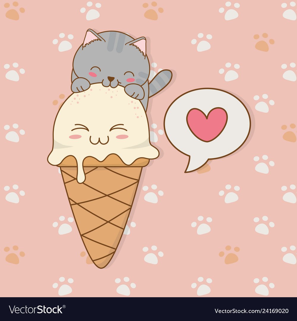 Милые котики мороженое