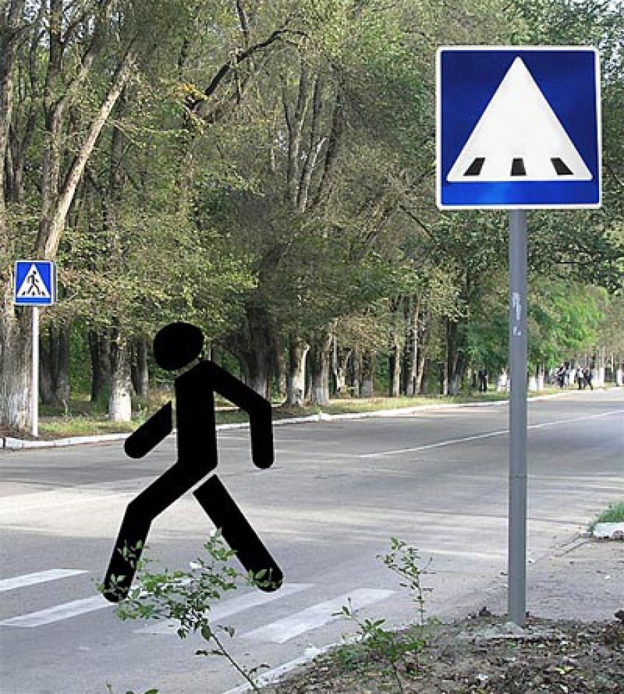 Смешные пешеходные знаки