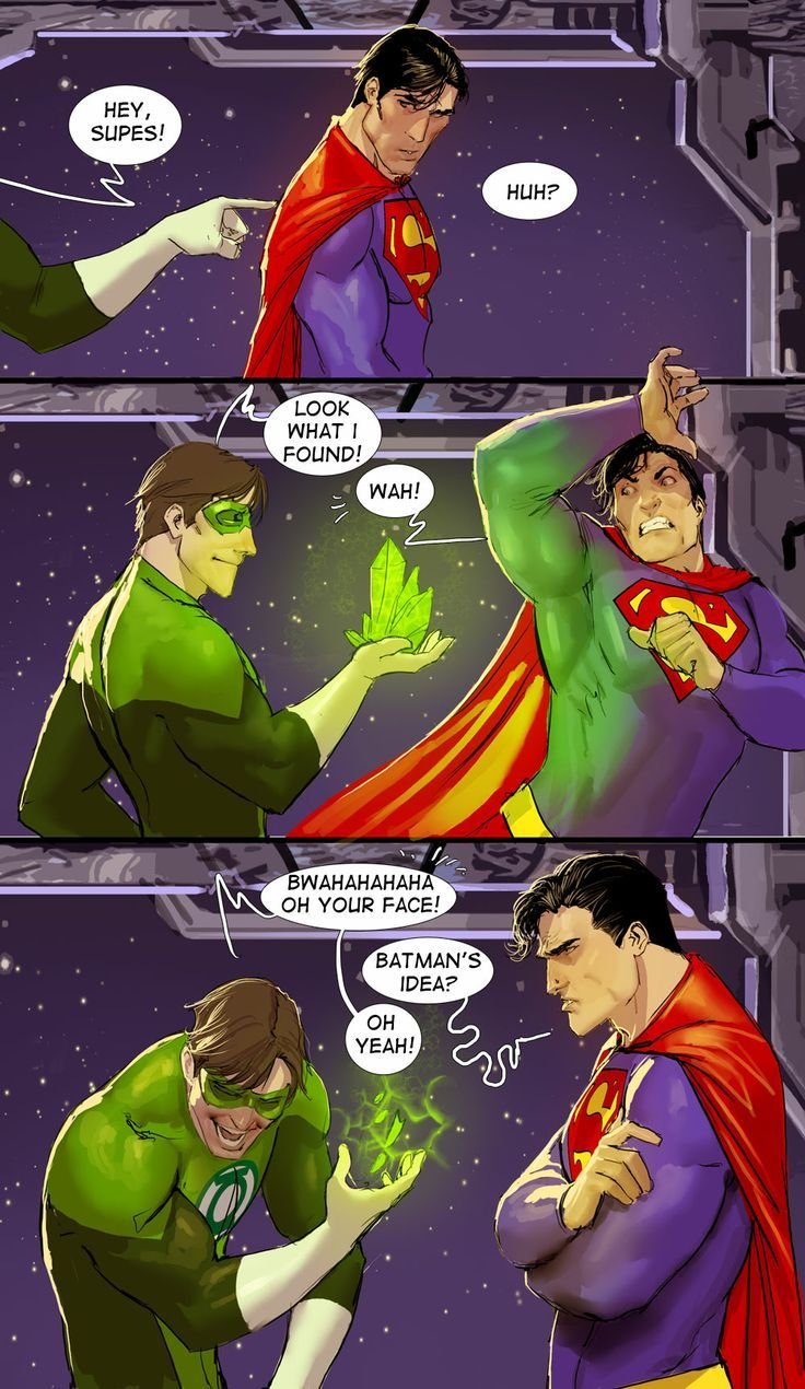 Супермен зеленый фонарь