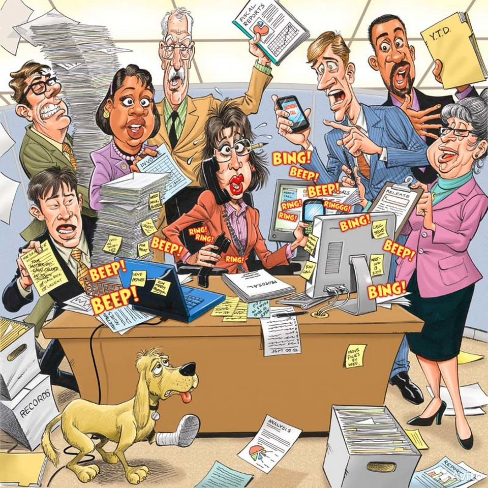 Карикатуры на офисных работников