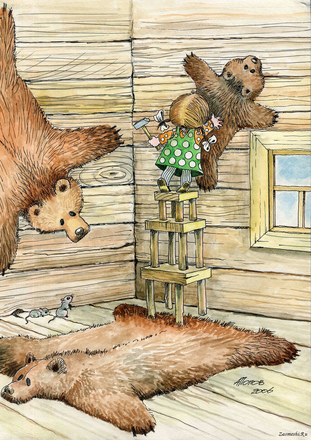 Маша и медведь карикатура