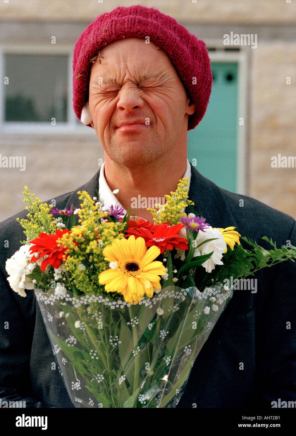 Мужик с цветами