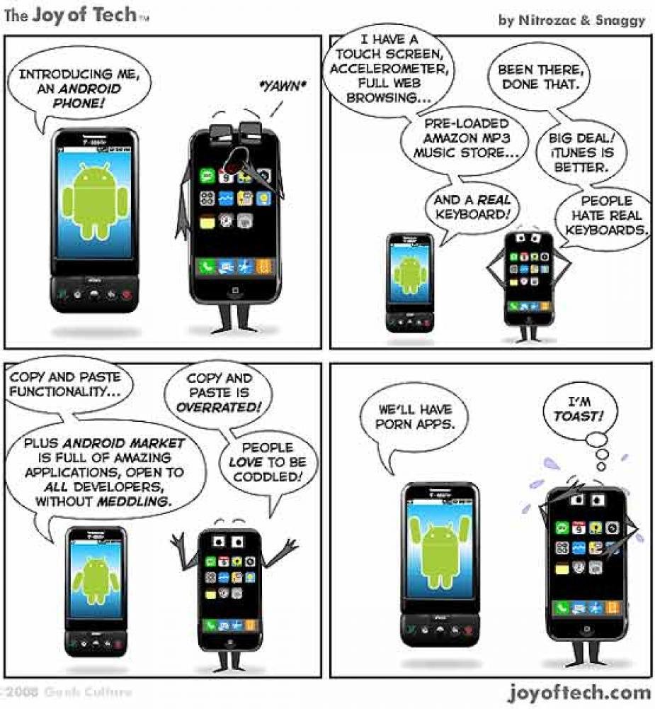 Айфон и андроид прикол