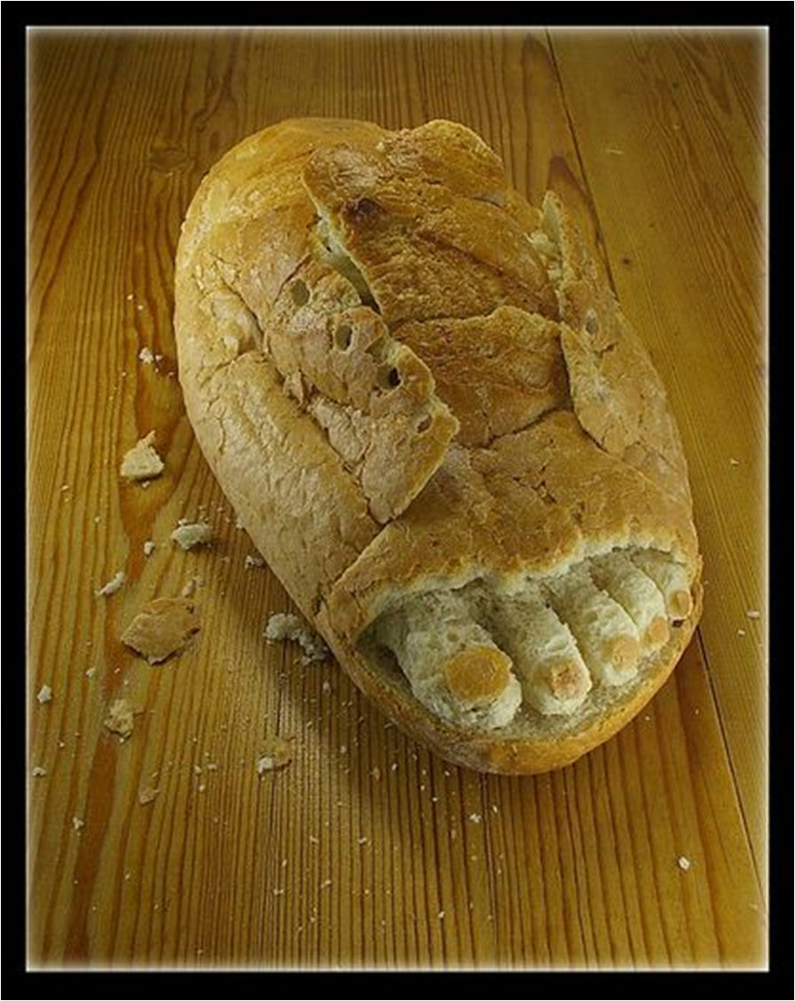 Смешная булка хлеба