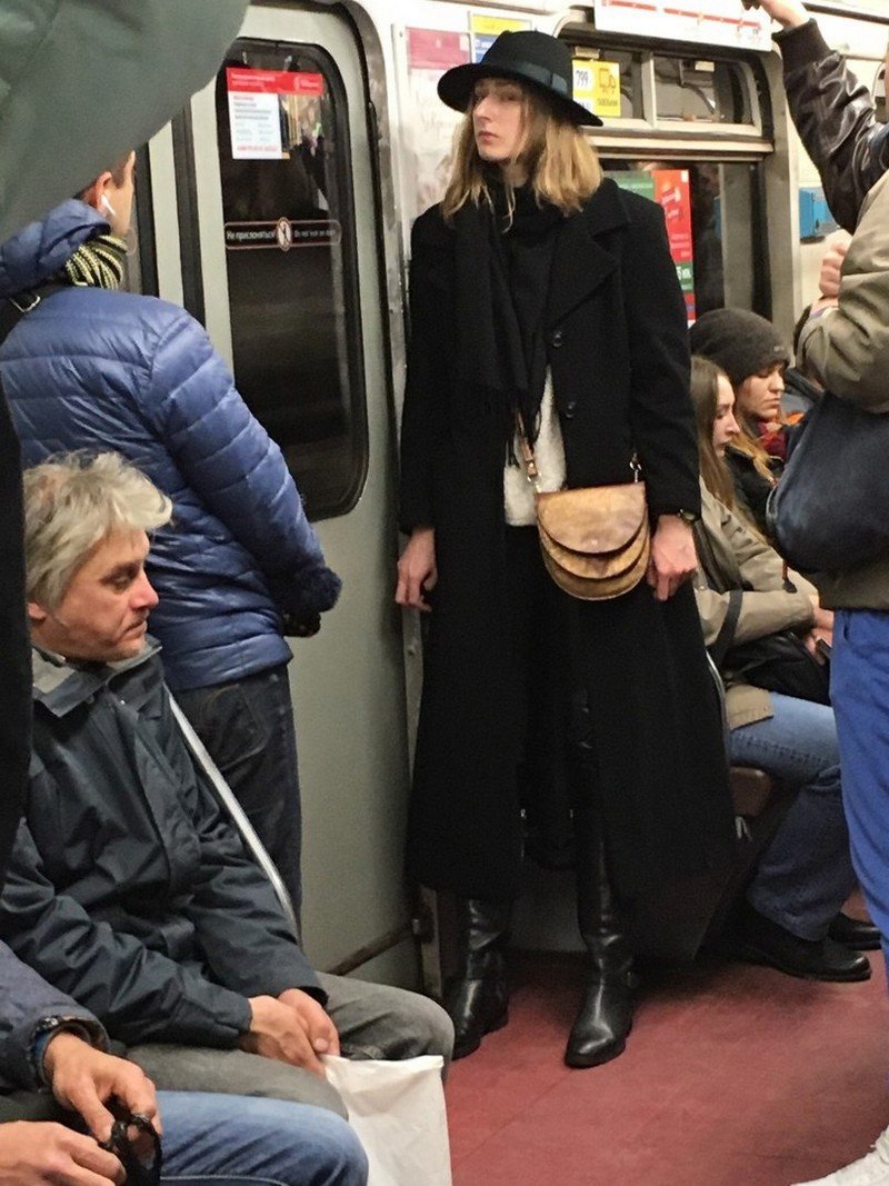 Смешные люди в Московском метро