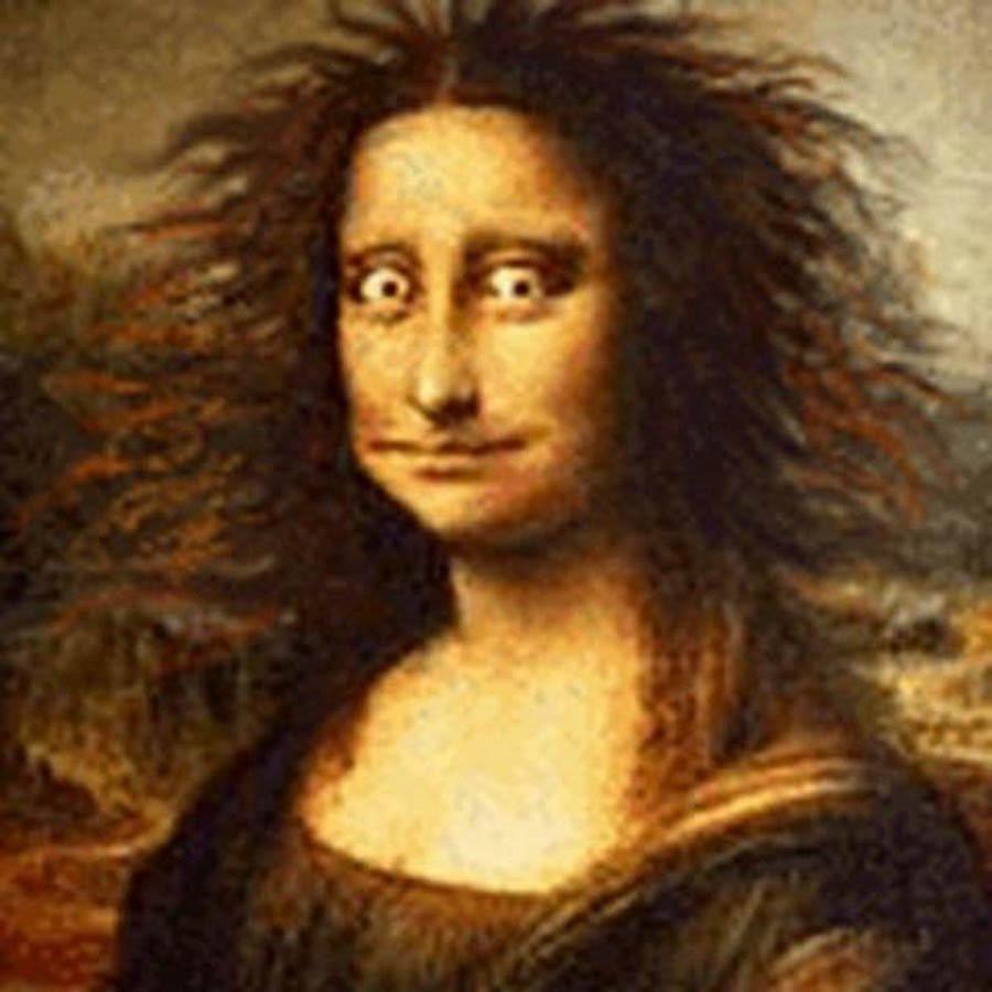 Мона Лиза с растрепанными волосами